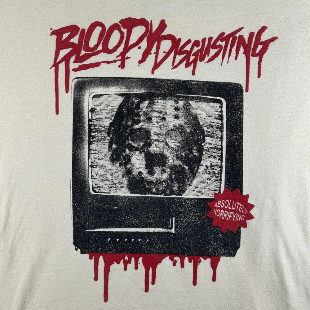 Friday The 13th Shirt Mens 2XL Beige Bloody Disgusting Spirit Halloween Jason